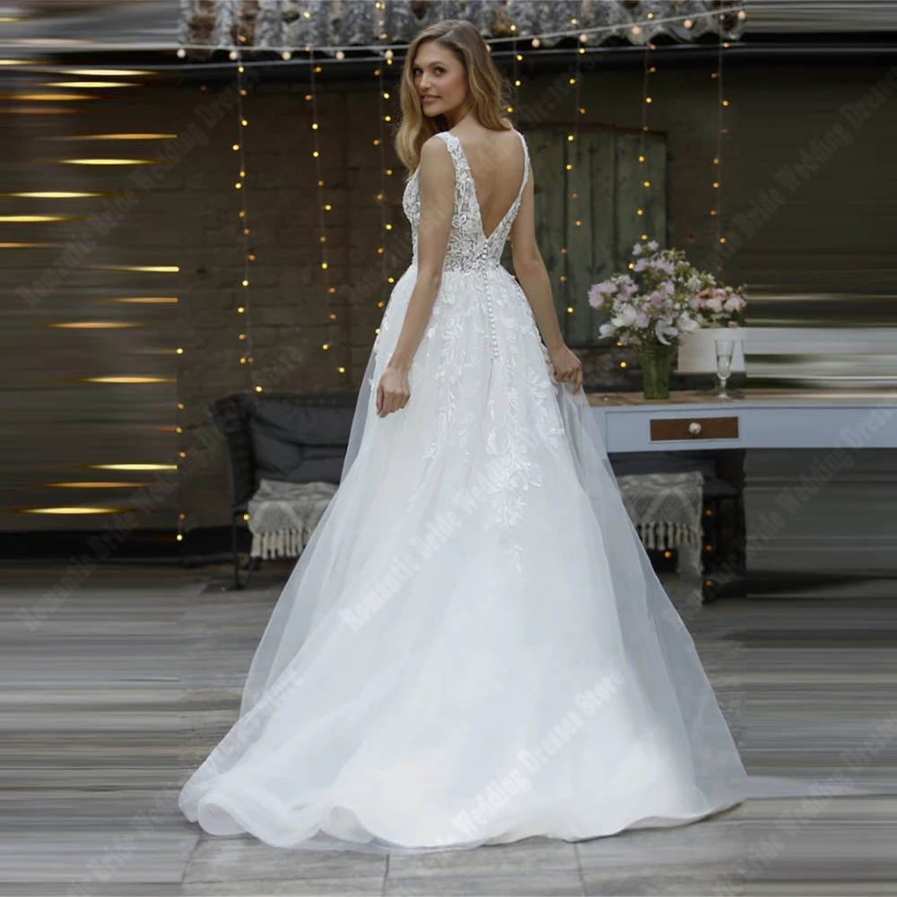 Mulheres Elegantes Tule A-Line Saia Princesa, Lindos Vestidos De Casamento, Hem Vestidos De Noiva, Celebridades Noivado Vestido De Baile