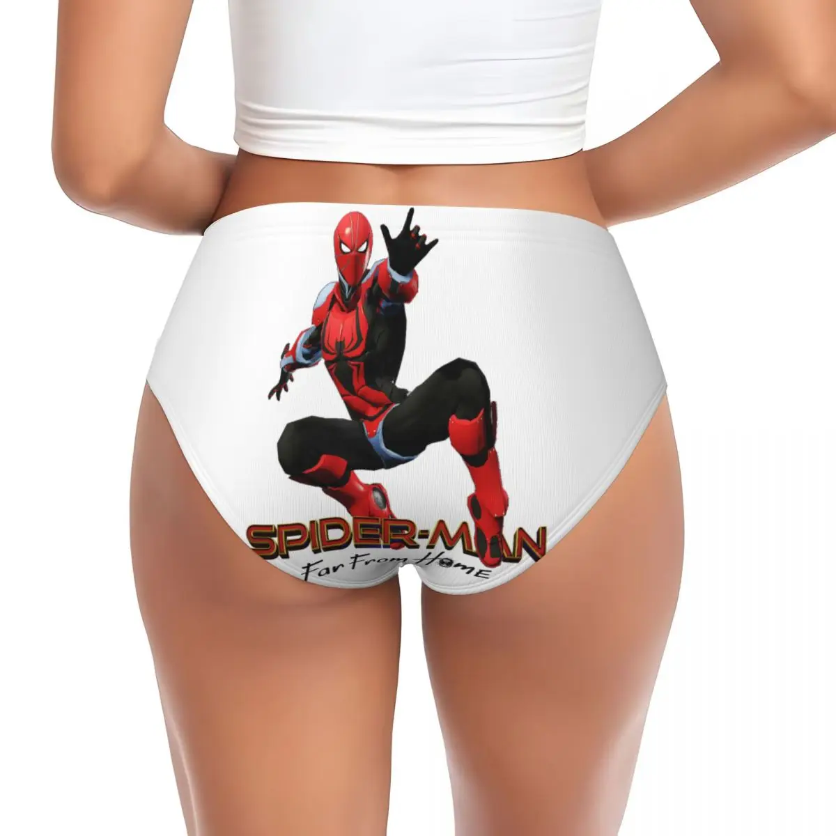Benutzerdefinierte Damen Spider Man Cartoon Superheld kurze Höschen weibliche Komfort Unterwäsche Unterhose