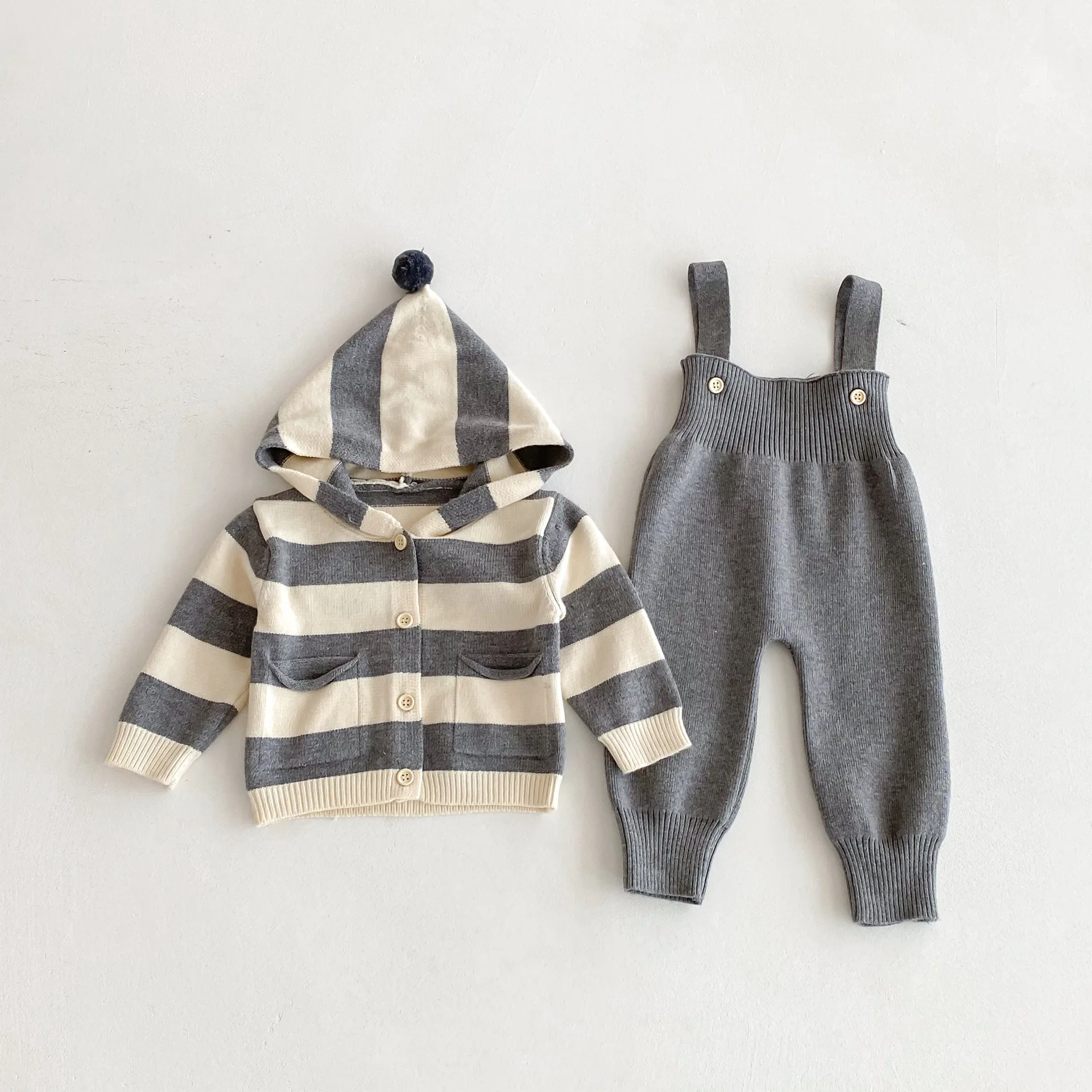 

2025 Autumn New Baby Sweater Set Newborn Toddler Knit Cardigan + Jumpsuit 2pcs Suit Cute Infant Boy Girl Knitted Clothes Outfits