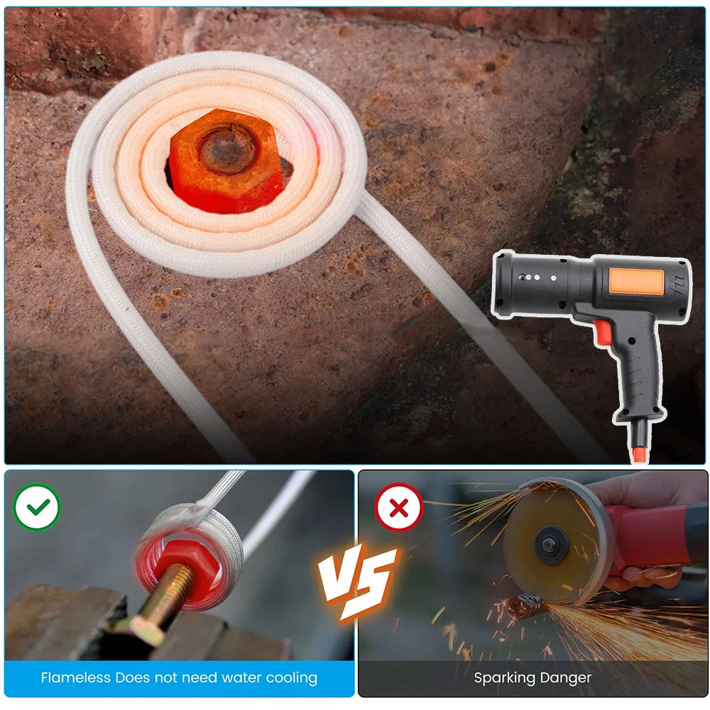 

1500W Magnetic Induction Heater Portable Flameless Induction Heater Circuit DIY for Car Repair Bolt Remover Tools