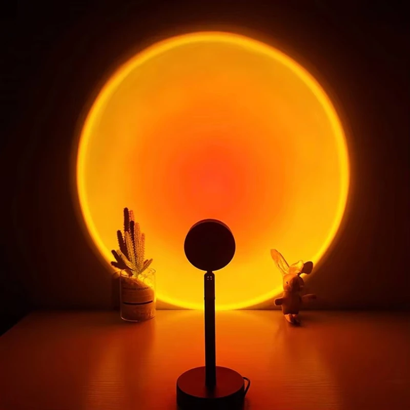 

Sun Rainbow Projection Atmospheric Night Light USB Home Decoration Room Sunset Light