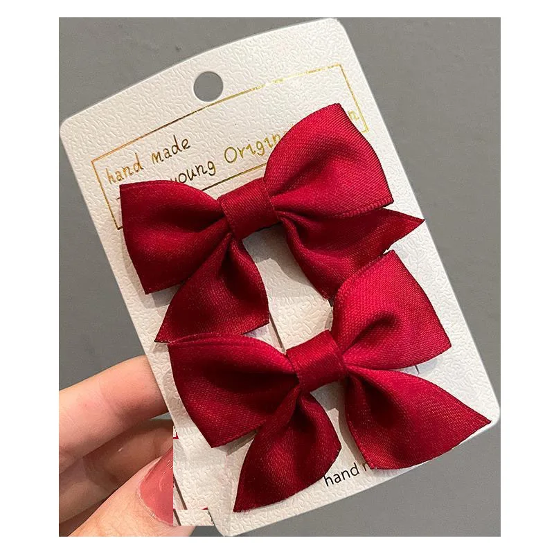 2022 New Cute Bow Headgear Sweet Little Girl Hair Accessories Summer Girls Net Red Clips Baby Hairpins Children Hair Clips Gifts