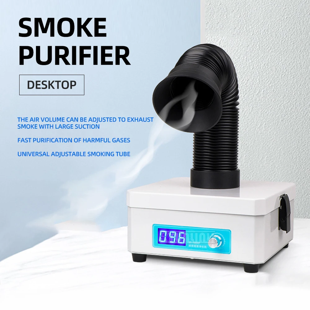 for Soldering Iron Dust And Smoke Extractor with Efficient Cleaning Function; Small Desktop Smoke Purifier Fast Purification 