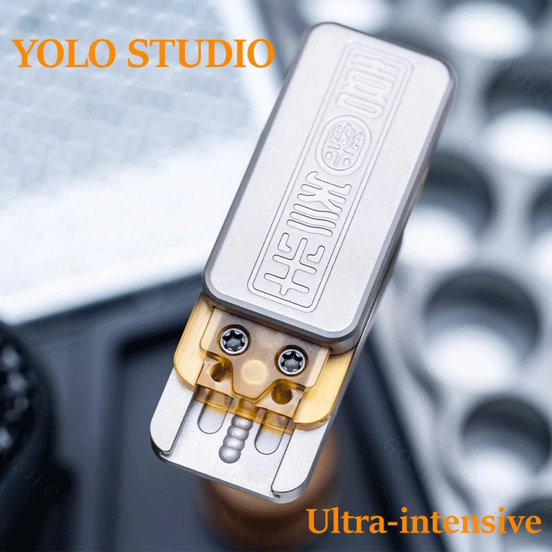 

YOLO STUDIO EDC Ultra-intensive Titanium PEI Centerboard Push Slider Slider Fidget Metal Slider Fidget Toys
