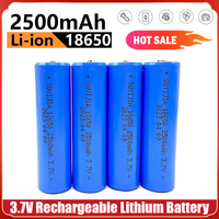 18650 3.7V 2500mAh Pointed Battery Li-ion Rechargeable Batteries High Capacity Power Batteria for Flashlight Torch Headlamp New