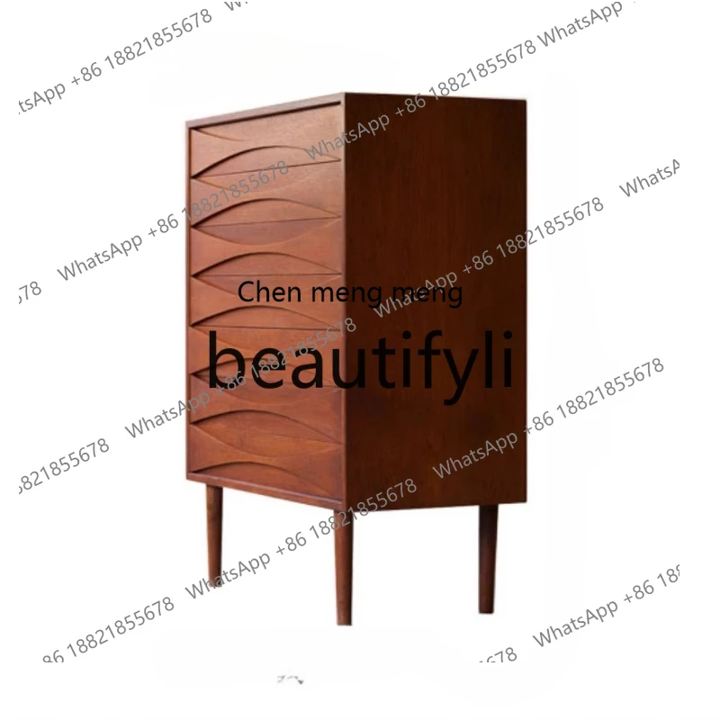 

Seven chest cabinets, all solid wood drawers, light luxury storage cabinets, teak cherry wood, bedroom lockers H