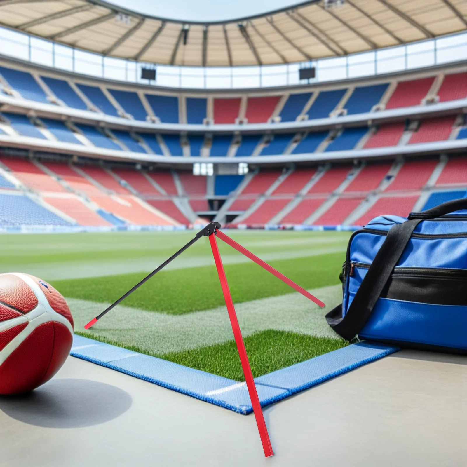 Tee Sepak Bola yang Dapat Disesuaikan, Anti Selip, Stabil, Ringan, Portabel, Penyangga Gol Lapangan, Peralatan Latihan Sepak Bola