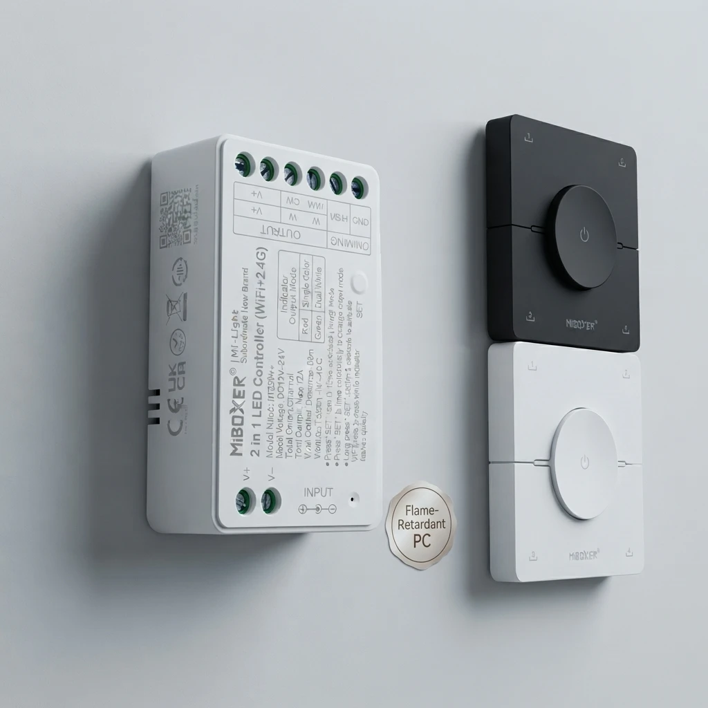 Miboxer K0 K0S FUT035W+ 2-in-1 WiFi+2.4GHzRF Tuya Smart APP Sprachsteuerung PWM-Controller für ein-/zweifarbige LED-Streifenbeleuchtung