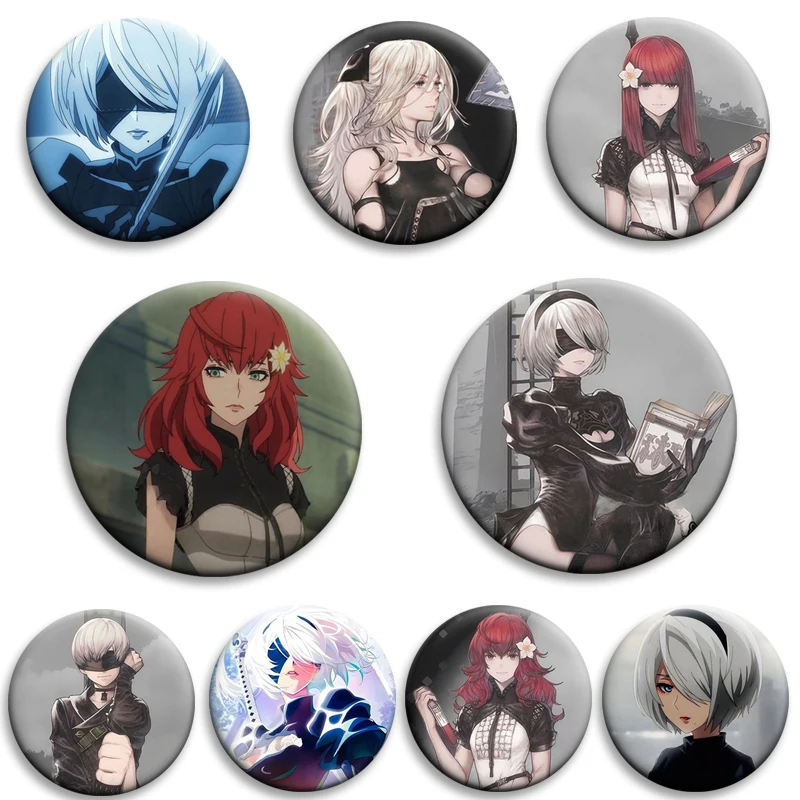 

Anime Game Nier Automata Ver Creative Brooch Lapel Pins Metal Badge for Bag Clothes Hat Decor Jewelry Accessories Fashion Gifts