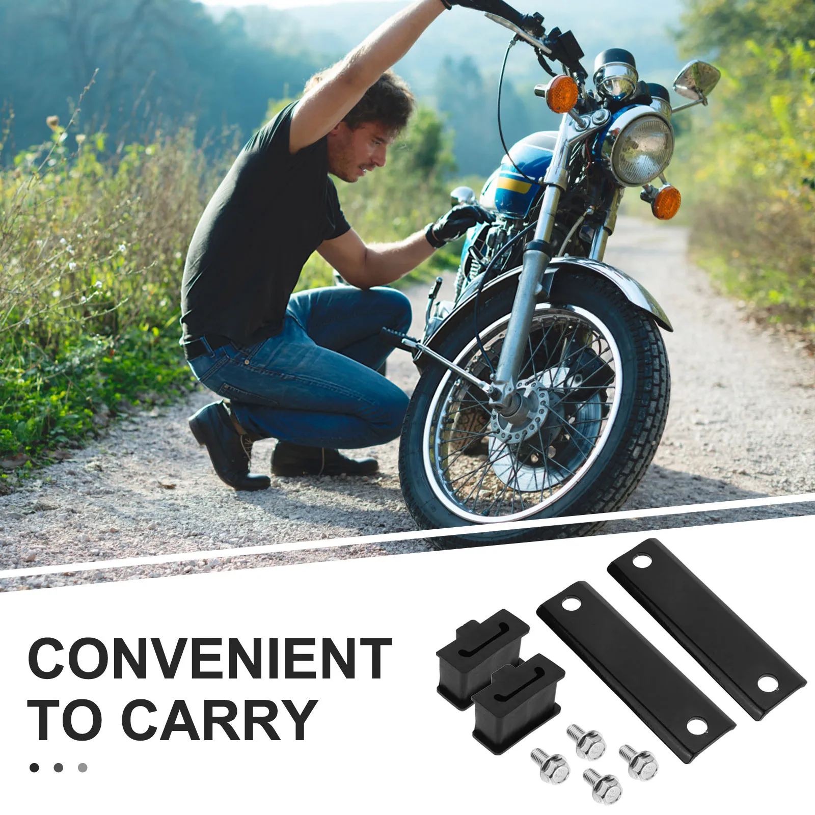 

1Set Exhaust Muffler Pipe Bracket Rubber Metal Motorbike Holder Rear Cushion Gliding Design Mount