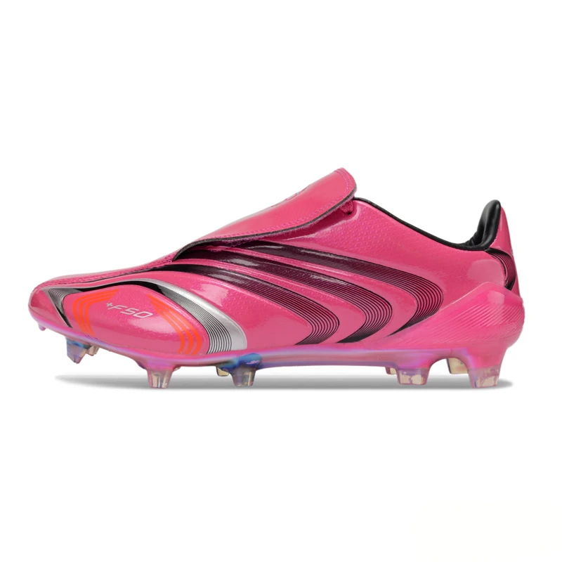Zapatos de Fútbol para Hombre de Alta Calidad Color Rosa, F50Pro, Zapatos de Fútbol para Exteriores FG, Zapatillas de Entrenamiento para Niños (Chuteira Campo) 39-45