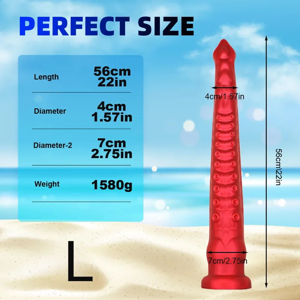 3 Size Oversized Octopus Tentacle Suckers Anal Plug Alien Simulation Dildo Penis Soft Insert Stick Adult Sex Toys Deep Sea Abyss