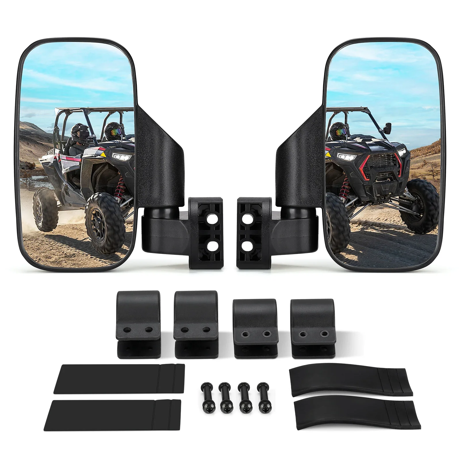 1.65-2 UTV Side Rearview Mirror Compatible with Polaris RZR PRO XP/XP4 1000 800 for Cfmoto for Arctic Cat for Can-am Maverick X3