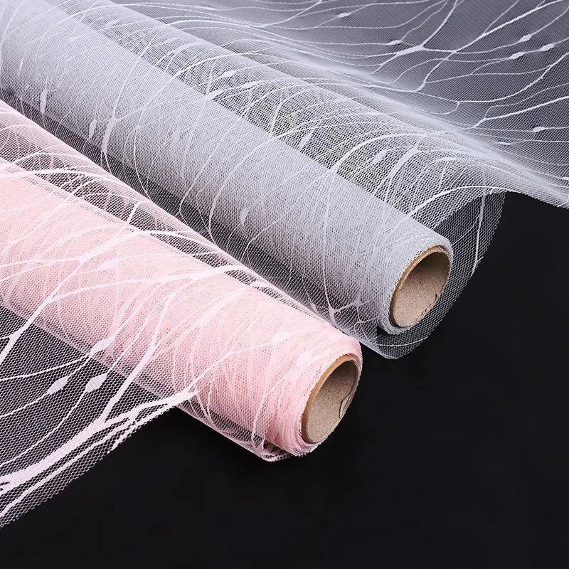 

Lace Bouquet Packaging Mesh Flower Bouquet Wrapping Paper Floral Flower Shop DIY Package Materials Wedding Decorations Supplies