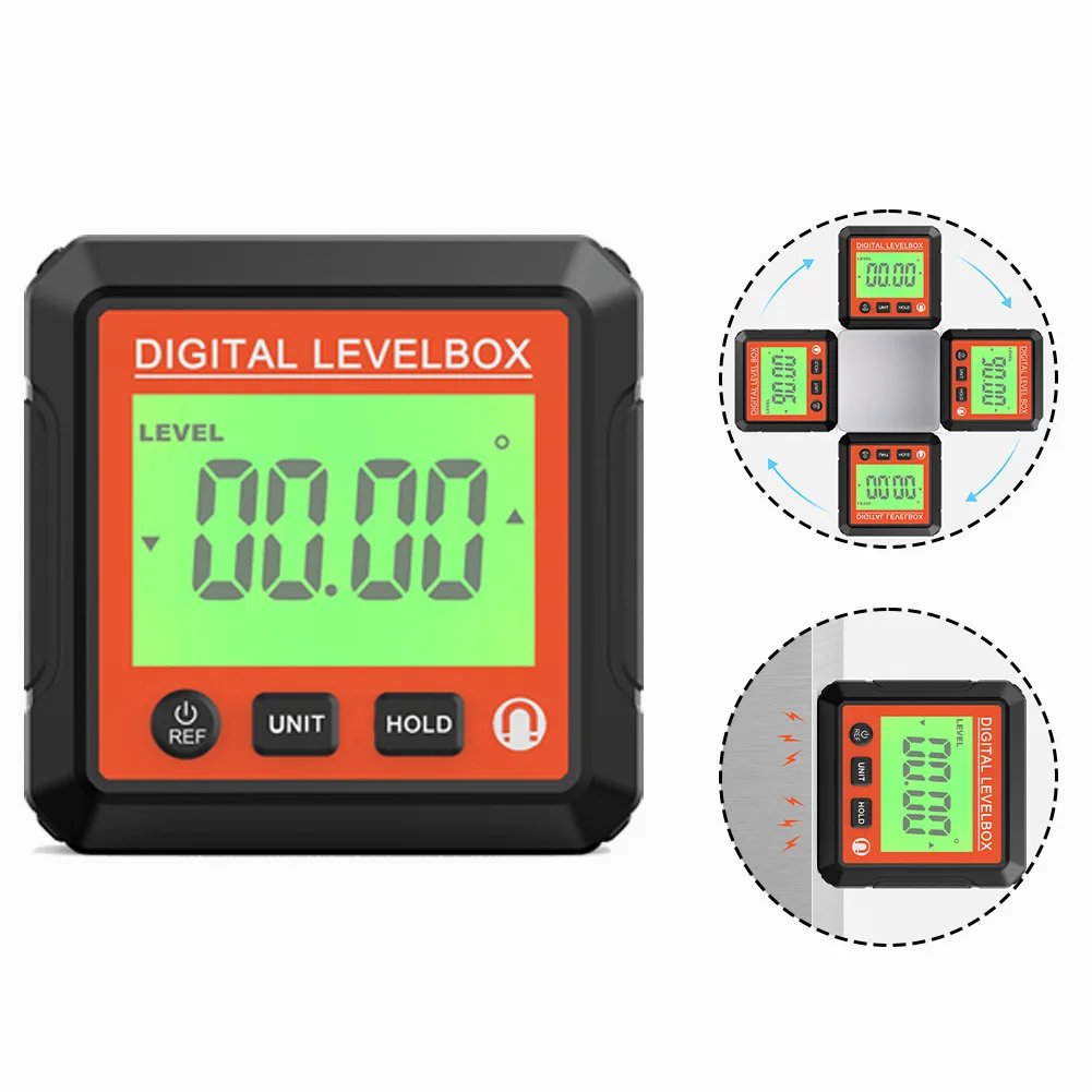 Battery Operated For Home Use Digital Angle Finder Angle Measurement Tool Magnetically Adsorbed Relative Measurement