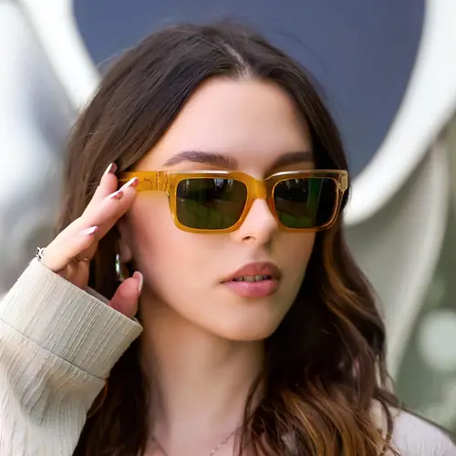 Imagen 2 del producto ZENOTTIC Gafas de sol rectangulares de moda para hombres y mujeres, gafas de sol polarizadas con protección UV400, gafas de sol de conducción clásicas de moda