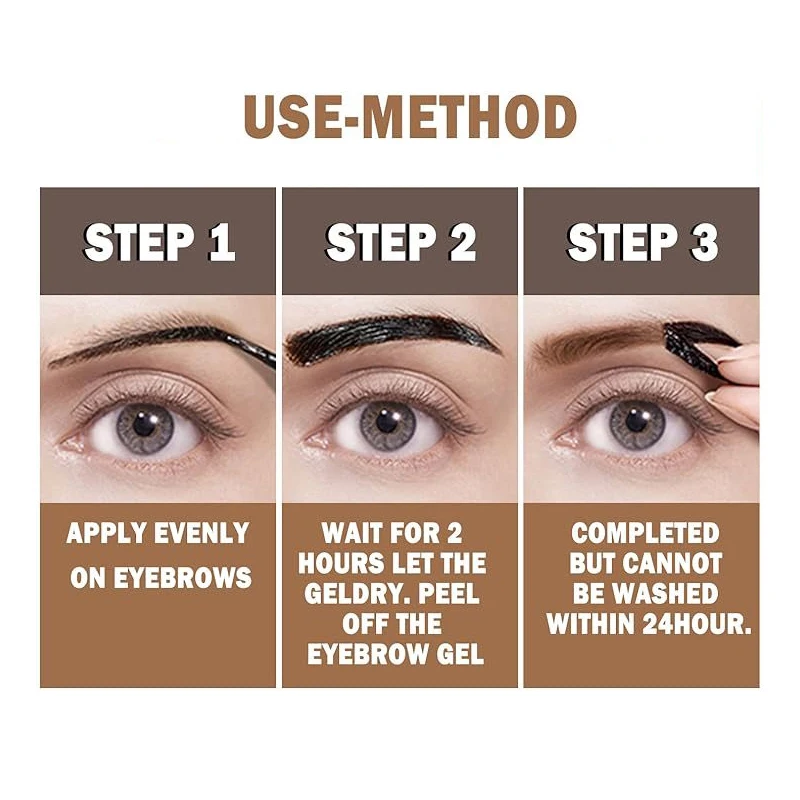 3 stuks rode wijnfles traanverf wenkbrauwcrème, langdurig zonder vlekken, waterdicht en zweetbestendig, gemakkelijk te kleuren