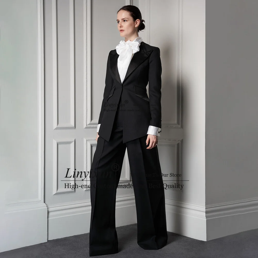 

Women's Long Suit 2 Pieces Jacket Pants Slim Fit Short Sets 1 Button High Street Luxury Womens Clothing Pant Set Tailleur Femm