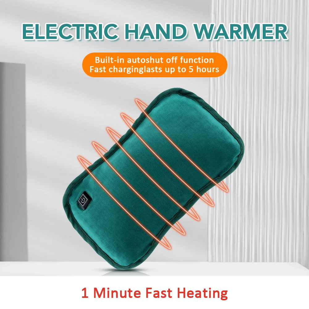 Electric Hand Warmer USB Graphene Hot Thermal Bag Pillow for Winter Reusable Back Neck Shoulder Waist Bed Protector Pain Relief