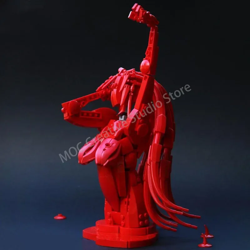 

NEW411PCS MOC Science Fiction Movies A Fontain of Blood in A Shape of A Girl Helmet Series Building Model Festival Toy Gifts DIY