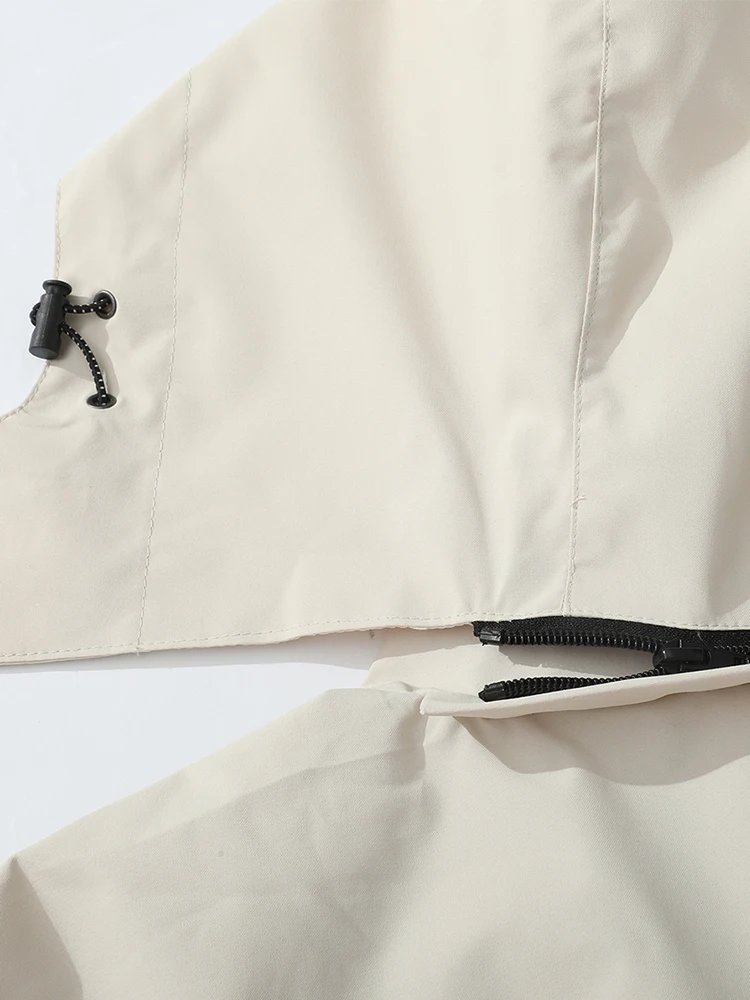 2026 Herbst Herren Wanderjacken Abnehmbare Kapuze Windbreaker Winddichte Outdoor Wasserdichte Mäntel Mit Atmungsaktiver Innenschicht – Detail 12