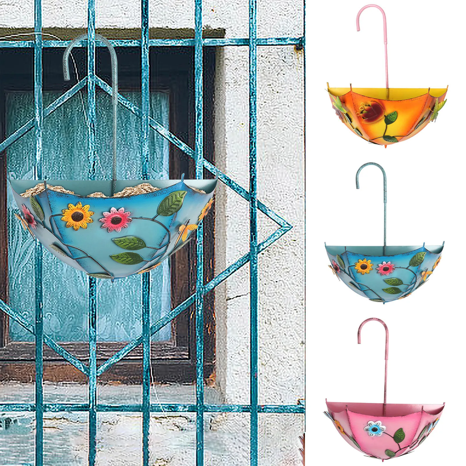 Water Drinker Wind Chimes Hummingbird Feeders Wild Bird Feeder Removable Suction Cups Sliding Feed Tray For Garden Patio Yard