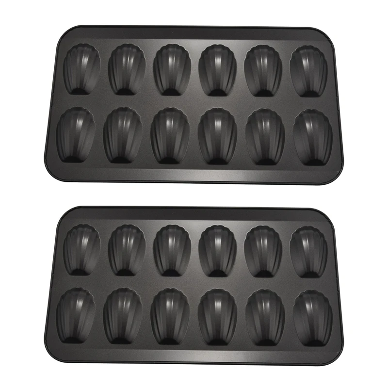 

4 Packs Non-Stick Madeleine Pot, Baking Mold 12 With Shell Cake Baking Tray Chocolate Non-Stick Baking Tray