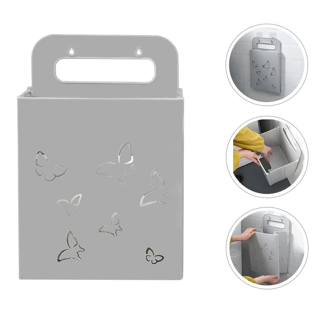 

Wall Hanging Foldable Laundry Basket Plastic Clothes Storage Basket for Bathroom Living Room Bedroom Plastic Laundry Baskets