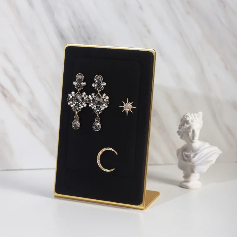 

Металлический бархатный держатель для сережек, женские ювелирные изделия, серьги-гвоздики, подставка для показа, домашний органайзер