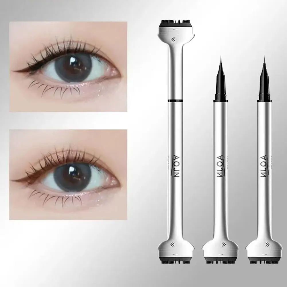 2 In 1 Double-ended Lower Eyelash Stamp With Eyeliner DIY Waterproof Eye Liner Seal Cosmetics For Beginner Korean Makeup To K0N5