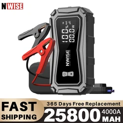 Nwise Jump Starter Power Bank 12V Booster for Car Start 25800mAh Battery Quick Charger Auto Starting Device Power Bank