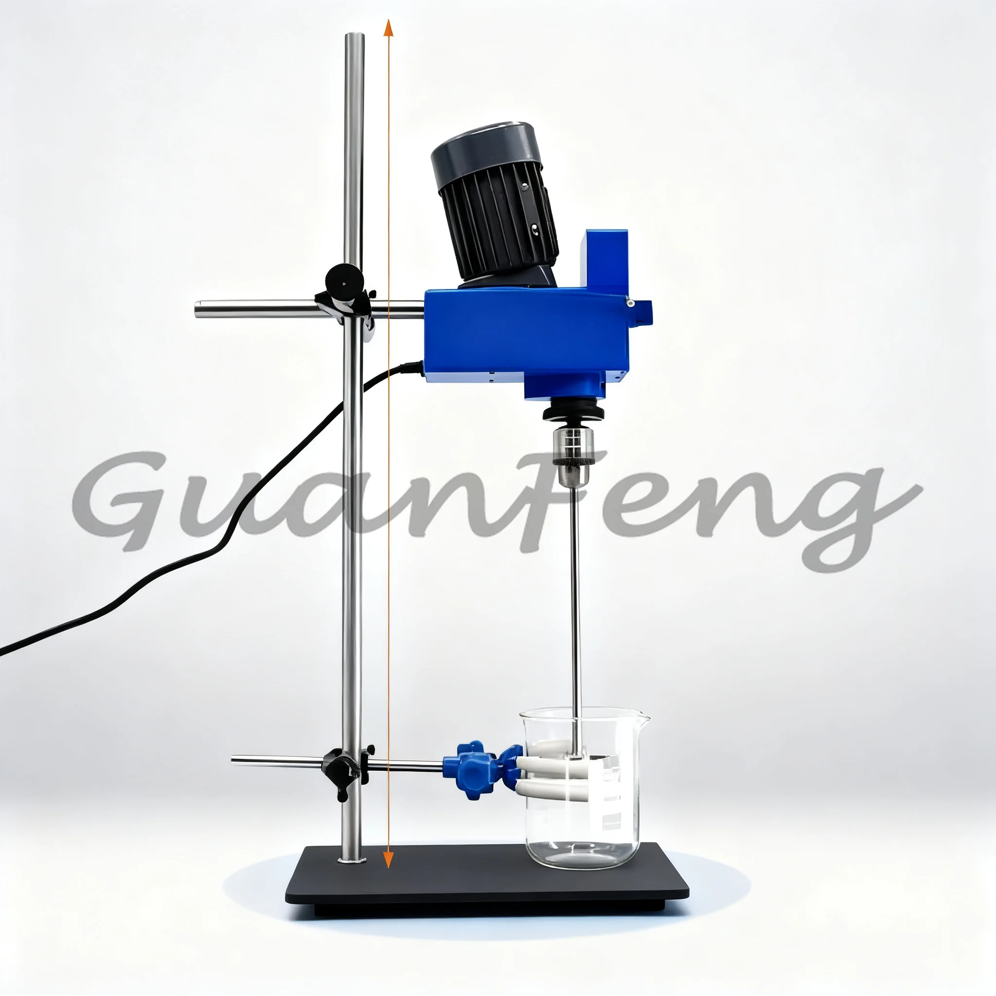Lab Electric Overhead Liquid Mixer Digital Display, Height Adjustable Top Mounted Stirrer 20L 2000rpm 220V Mixing Device