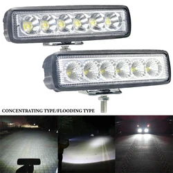 6Led 12v lens Spotlight for motorcycle Headlights LED strip light Driving lights Fog lights street lamp 6000k white Work lights