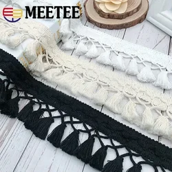 1-10 jardów Meetee 6cm bawełniana frędzle koronkowa kropla frędzle wykończenia wstążka na tkaninę Hometextile Decor DIY Handmade Craft akcesoria do szycia