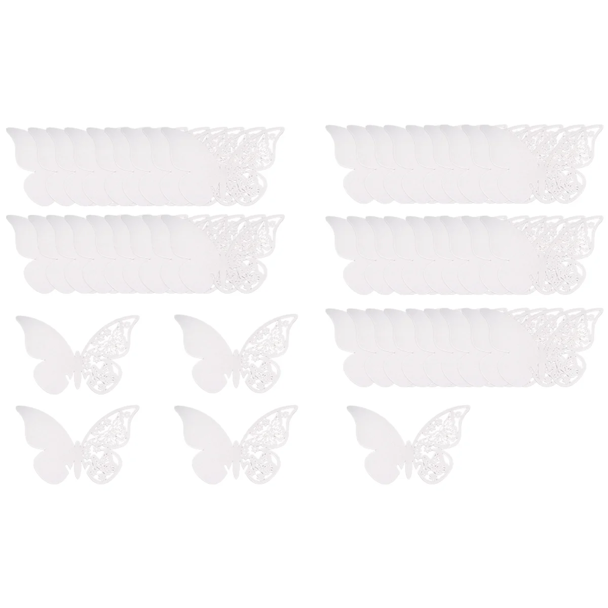 50Pcs Butterfly Glass Edge Cards Wedding Hollow - Out Design Name Place Cards for Wedding and Parties - Party Table Tags