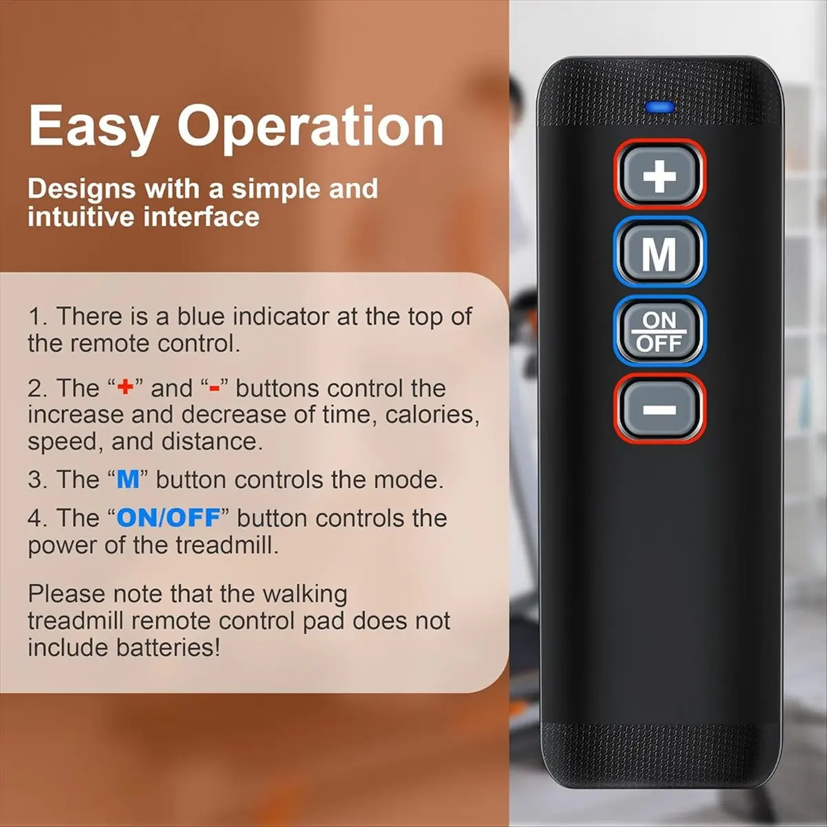 รีโมทคอนโทรล 433Hz สำหรับเครื่องออกกำลังกายที่บ้าน TIMESPORTS -GE046 รุ่น T1 C1 S1 M55 Q2 Q2-1 S2-1 ลู่วิ่งไฟฟ้าและเครื่องเดิน-TCES