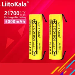 LiitoKala Lii-50E IMR 21700 5000mAh 3.7V 40A o dużej pojemności chroniony płasko zakończony akumulator litowo-jonowy DIY Nicke