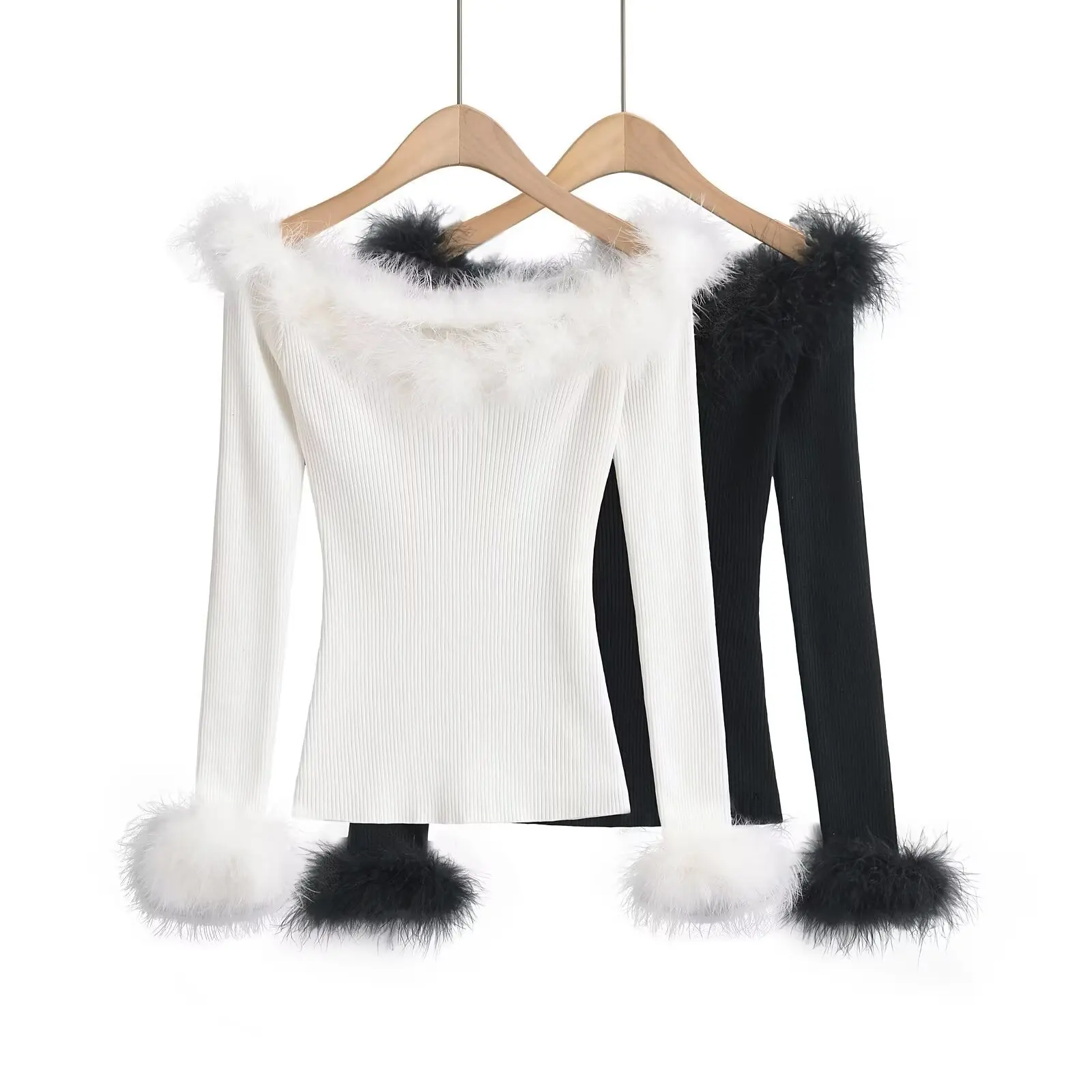 

Женский пушистый свитер с плечами, осень-зима, ранняя зима, корейский стиль, верхний открытый кардиган