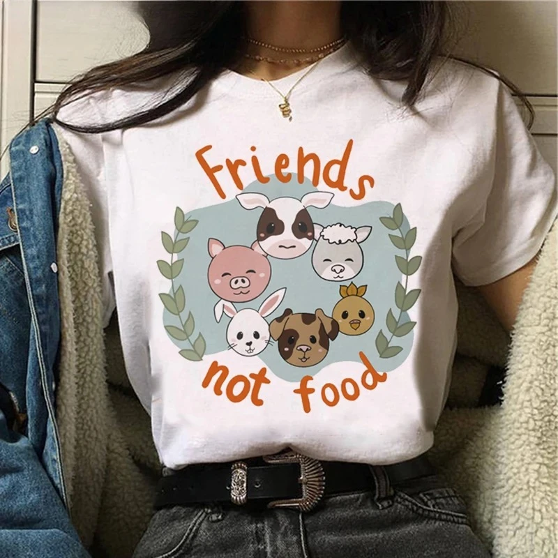 

Веганская забавная футболка в стиле Харадзюку с рисунком авокадо, женская милая футболка с аниме Ullzang, модная футболка с графическим рисунком, повседневные женские футболки 90-х годов