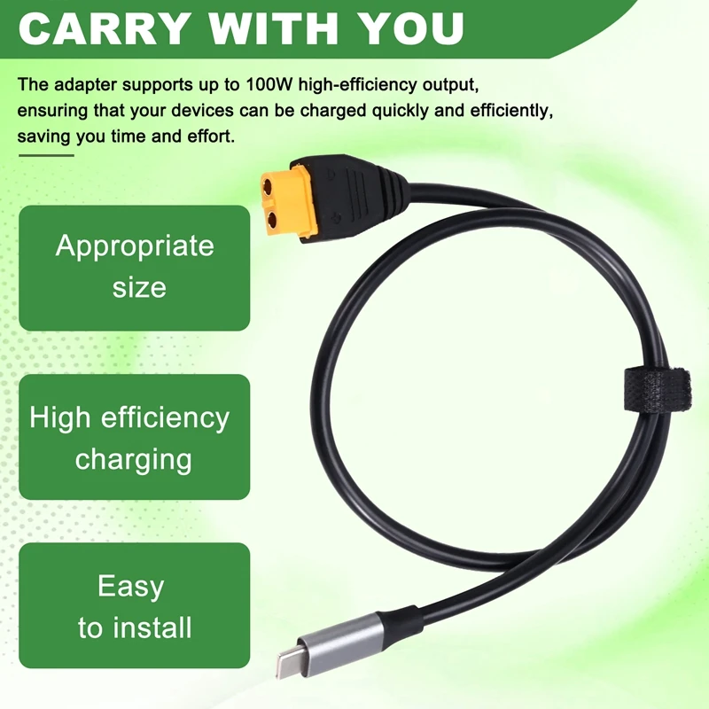 HOT-Toolkitrc SC100 Type-C To XT60 Charging Cable For Toolkitrc M7 M6 M6D M8P M9 M4 Pocket Charger