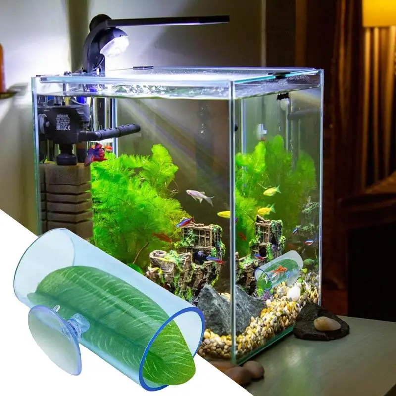 

Betta Fish Tunnel With Suction Cup Hollow Sleeping Tube Betta Hammock Hide Resting Tube For Small Fish Shrimp