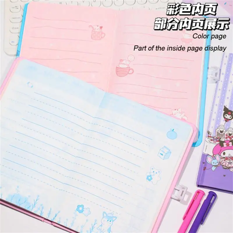 Cartoon Kuromi Cinnamoroll Code Book Study Stationery Student Gifts Prize Boy Girl Kids Notebook Privacy Secrets with Lock Diary