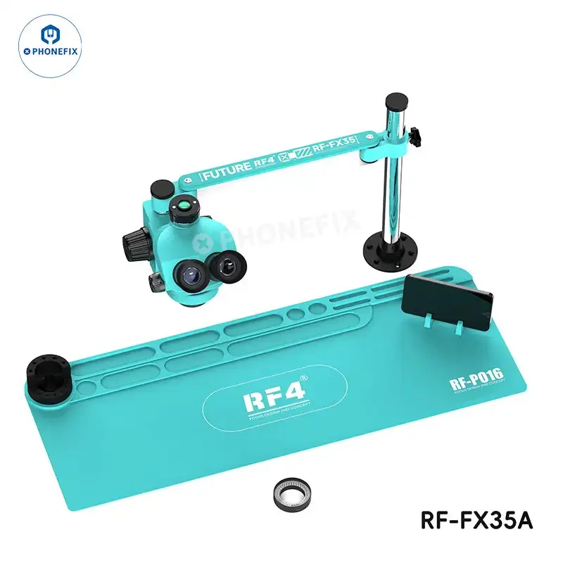 RF4 RF-FX35A 6 Speed Precise Locking Magnification Zoom 360 ° Rotation Adjustable Swing Arm Universal Triocular StereoMicroscope