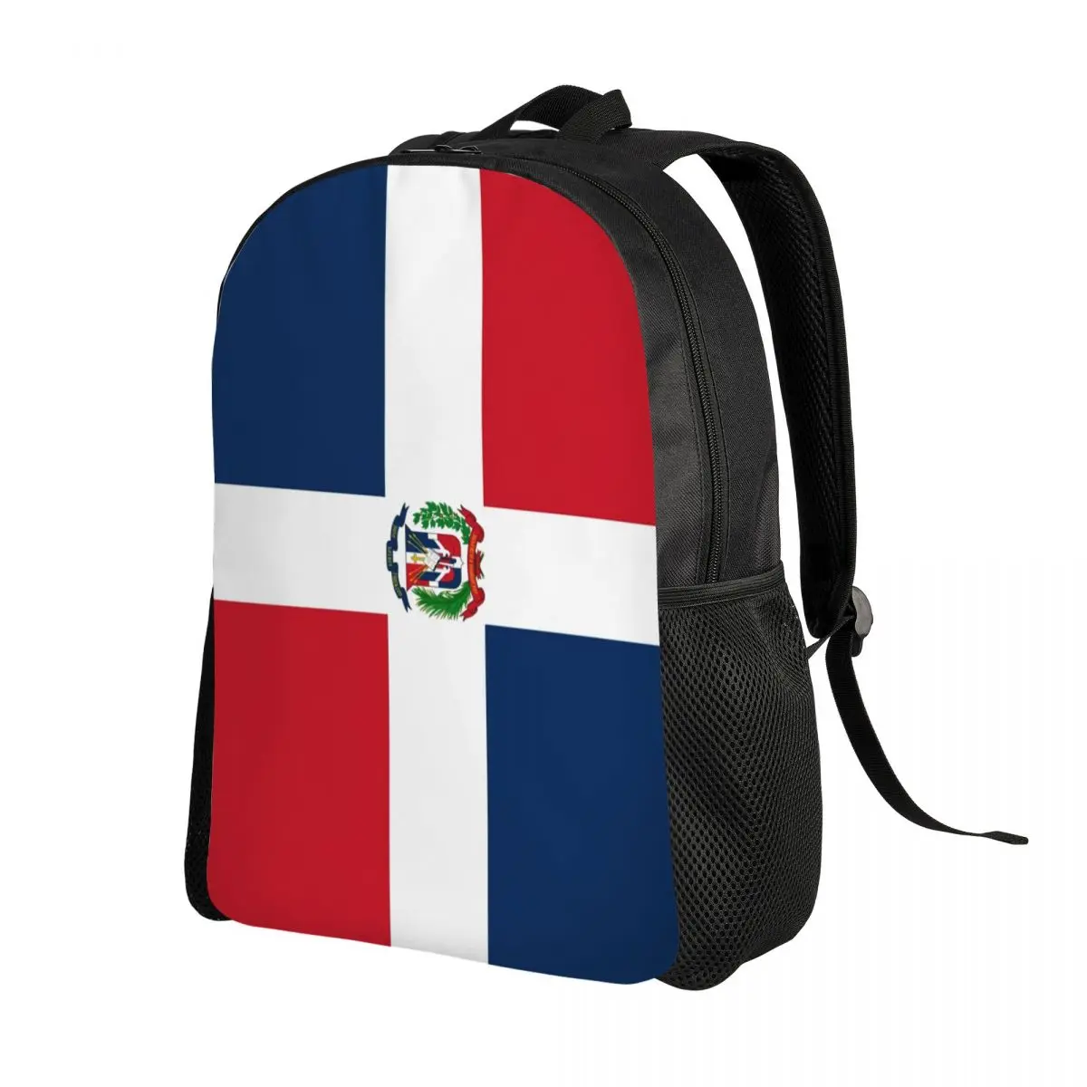 Custom Dominican Republic Flag Laptop Backpack Men Women Basic Bookbag for School College Student Bags