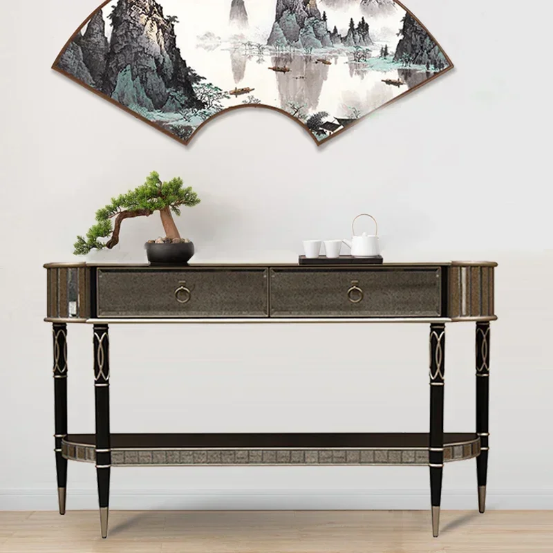 

Nordic Hall Living Room Table White Vintage Drawers Narrow Table Luxury Minimalist Tisch Wohnzimer Entrance Hall Furniture
