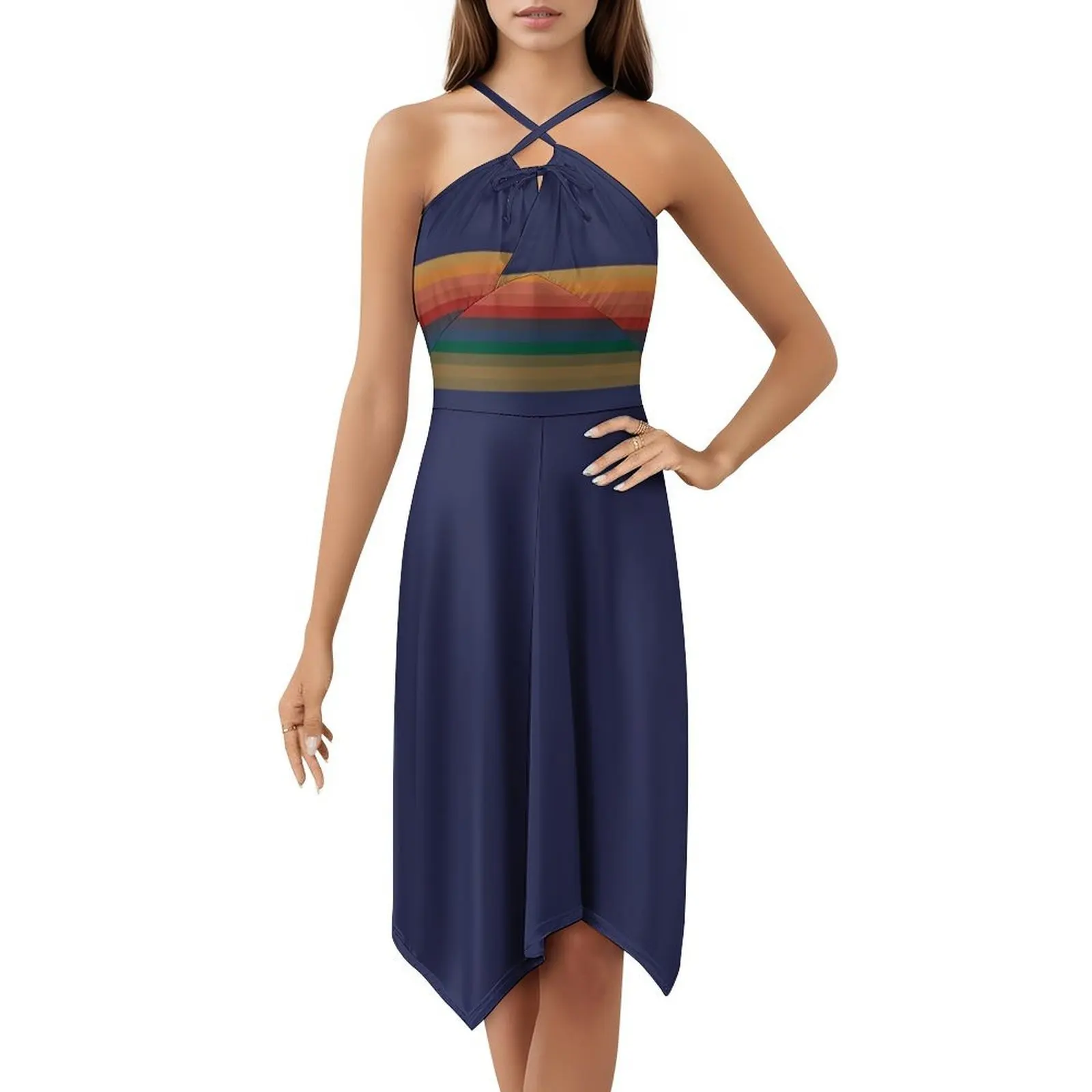 Who-arco-íris camisa sexy vestido de férias para mulheres praia festa de aniversário mini vestido who arco-íris 2018 menina mulher cores vestidos de festa