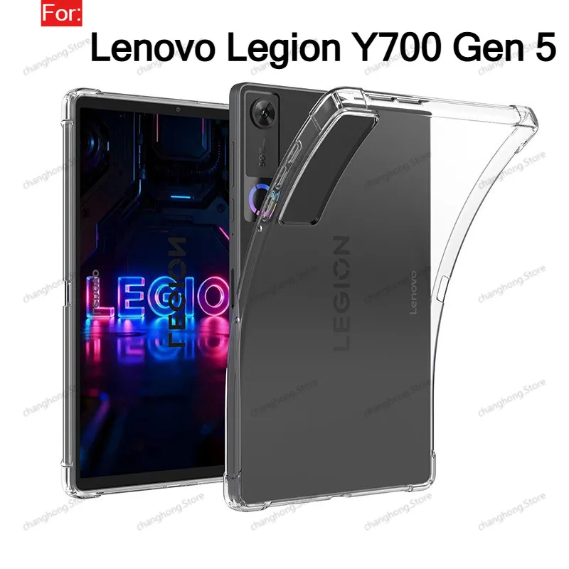 

Transparent Case For Lenovo LEGION Y700 Gen 5 2026 Case Silicone Soft TPU Airbag Cover for Legion Y700 5th 8.8"TB323FU
