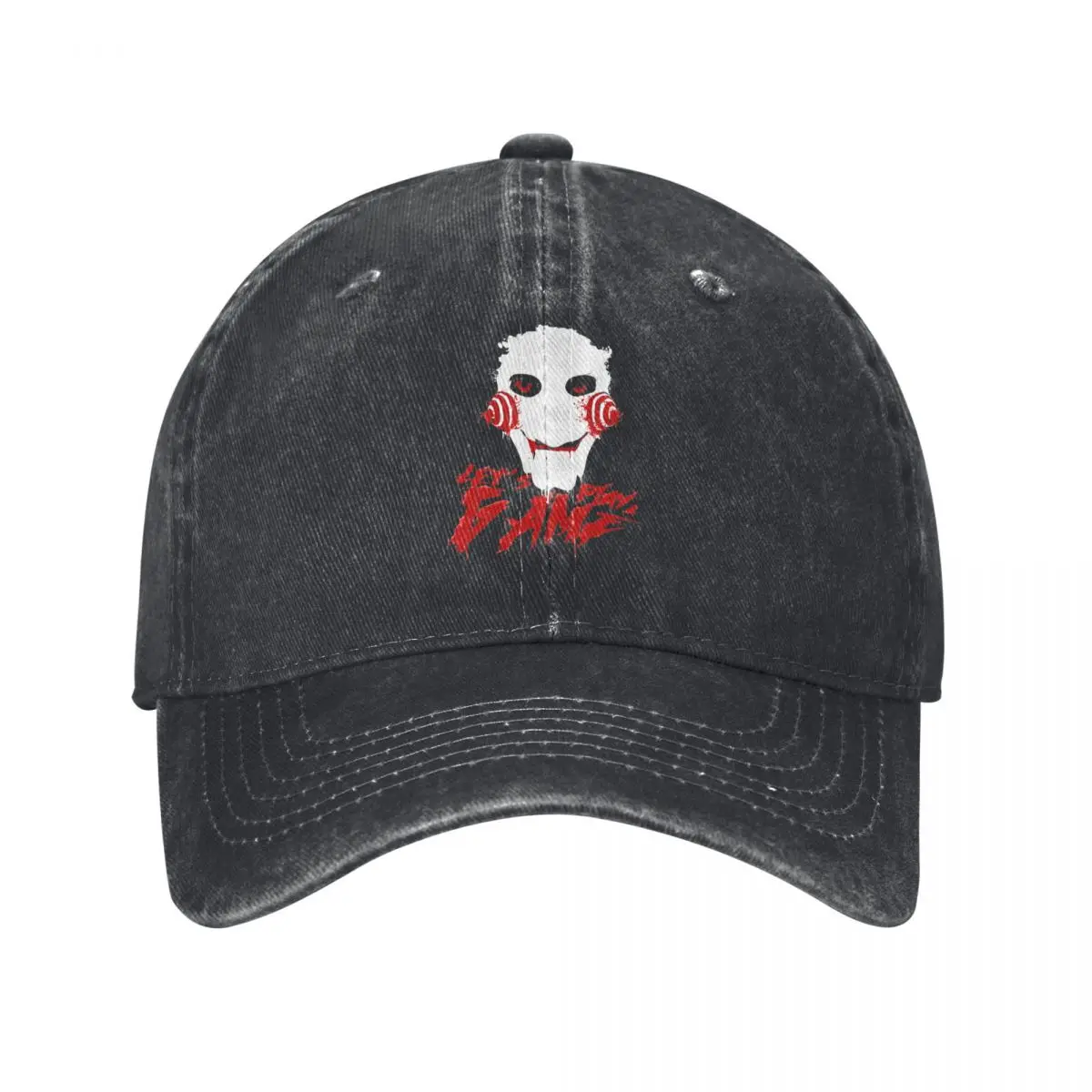 Let's Play Game Saw Unisex Style Baseball Cap Horror Movie Billy Distressed Denim Washed Caps Hat Vintage Adjustable Snapback