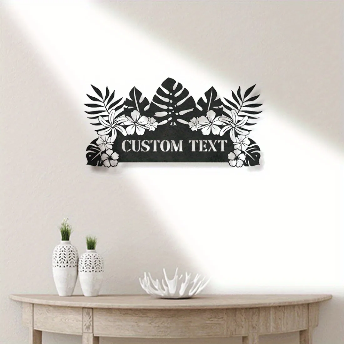 

Exclusively Personalized Tiki Bar Metal Sign - Retro Hawaiian Vibe Custom Text, Living Room Beach House Non-Electrical Decor.