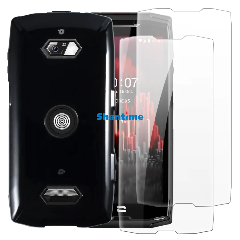 Мягкий чехол + комплект из закаленного стекла для защиты экрана Crosscall Core-X5, Core-X4 Neo, защита всего тела